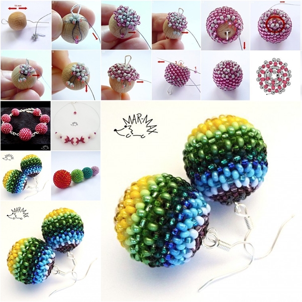 bead ball earring f