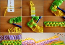 DIY Colorful Hook Knit Scarf with Ruler DIY Hhook on the line scarf using ruler free pattern and tutorial