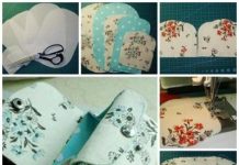 DIY Cute Fabric Folded Purse cotton purse