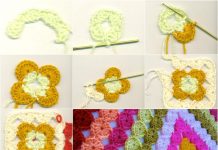 DIY Crochet Granny Square Blanket crochet blanket f