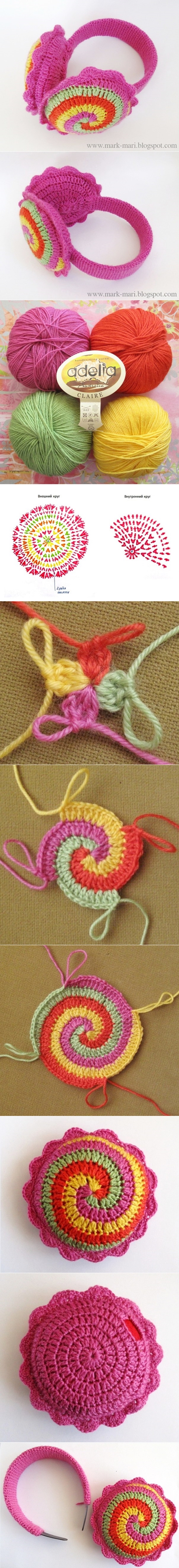 crochet swirl flower pattern TUTORIAL