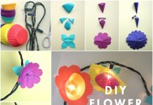 DIY Adorable Cupcake Flower Lights DIY Adorable Cupcake Flower Lights