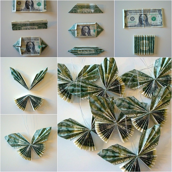 DIY Dollar Bill Butterfly