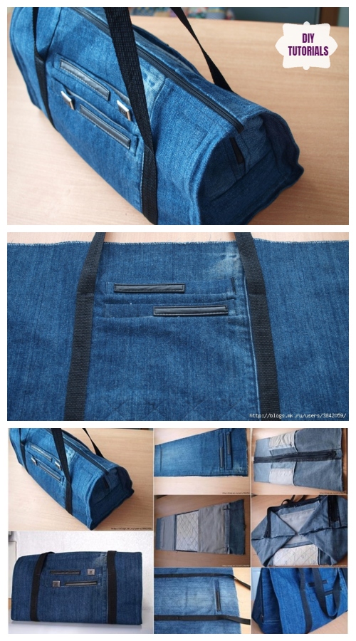 DIY Cool Handbag from Old Jeans Free Sew Pattern & Tutorial