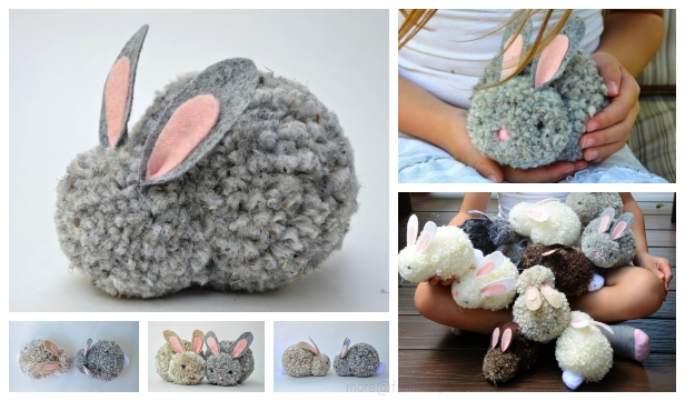 DIY Cute Pom Bunny