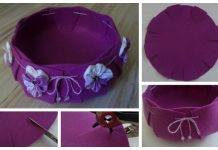 DIY Easy Cut-N-Thread Felt Basket Organizer + Video DIY Easy Cut-N-Thread Felt Basket Organizer + Video