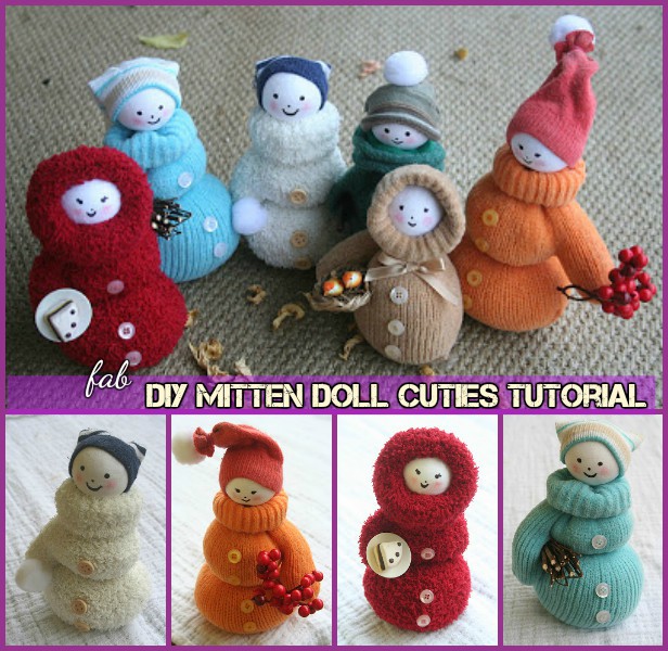 DIY Mitten Snowman Doll Tutorial