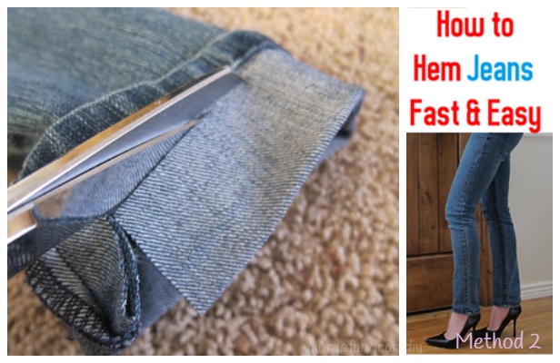 easiest way to hem jeans