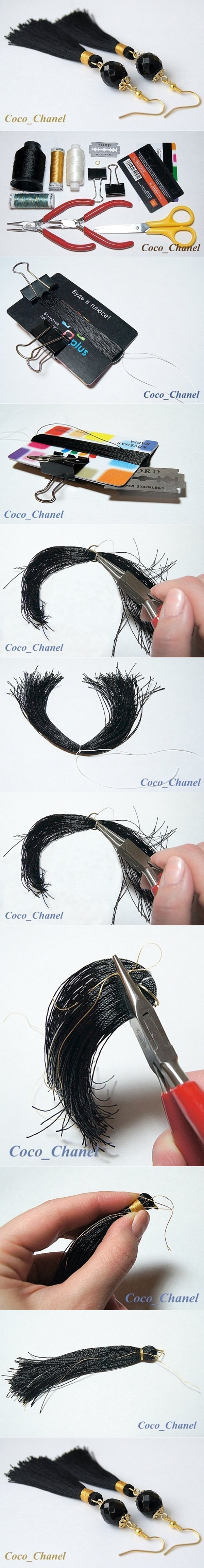 fringe earring tutorial