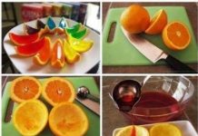 DIY Fruit Jello Shot with Orange Peel fruit jello shots f