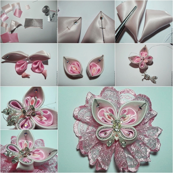 Kanzashi Ribbon Butterfly DIY Tutorial