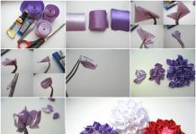 DIY Kanzashi Ribbon Flower kanzashi ribbon flower f