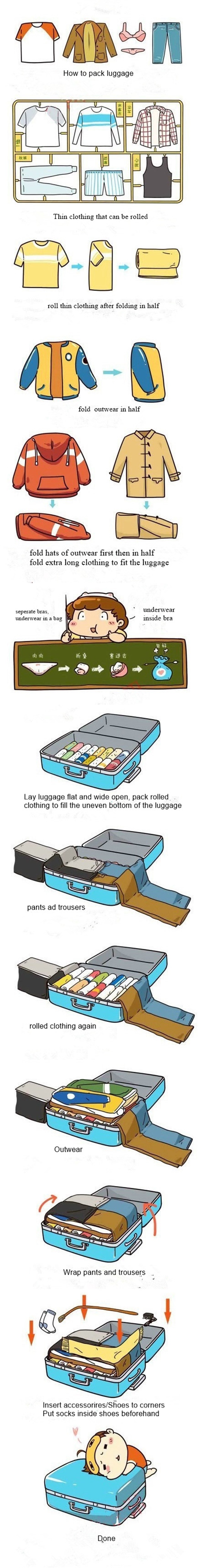 luggage packing tutorial