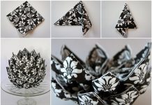 DIY Lotus Flower Napkin Folded Serviette