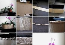 DIY Planter from Packing Paper and Cardboard packing paper and cardboard planter f