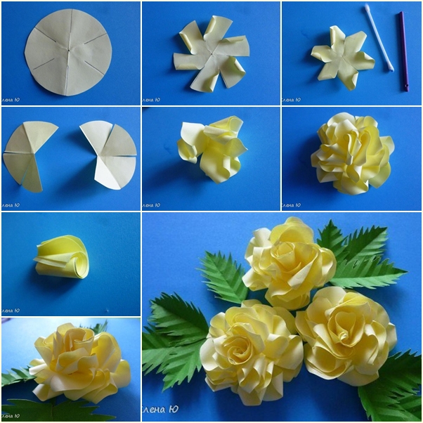 how to make paper roses step by step with pictures