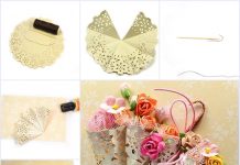DIY Cute Mini Umbrella with Paper Doily
