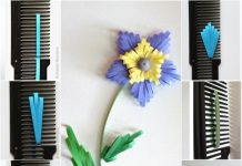 DIY Quilled Flower with Comb quilling flower with comb f