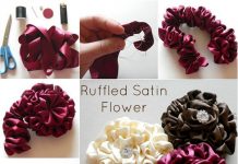 DIY Easy Classy Ruffled Satin Flower DIY Ruffled Satin Flower