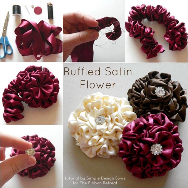 ribbon flower hairclip f