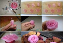 DIY Rose Candle rose candle f