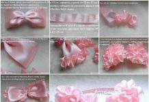 DIY Easy Ruffled Ribbon Hairband ruffled bow hairband
