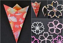 DIY Sakura Kirigami Paper Flowers sakura kirigami f