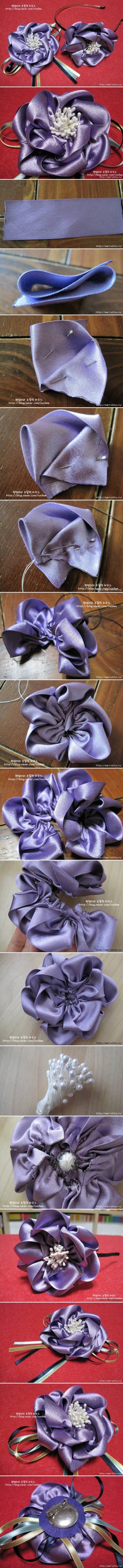 satin ribbon hairband tutorial