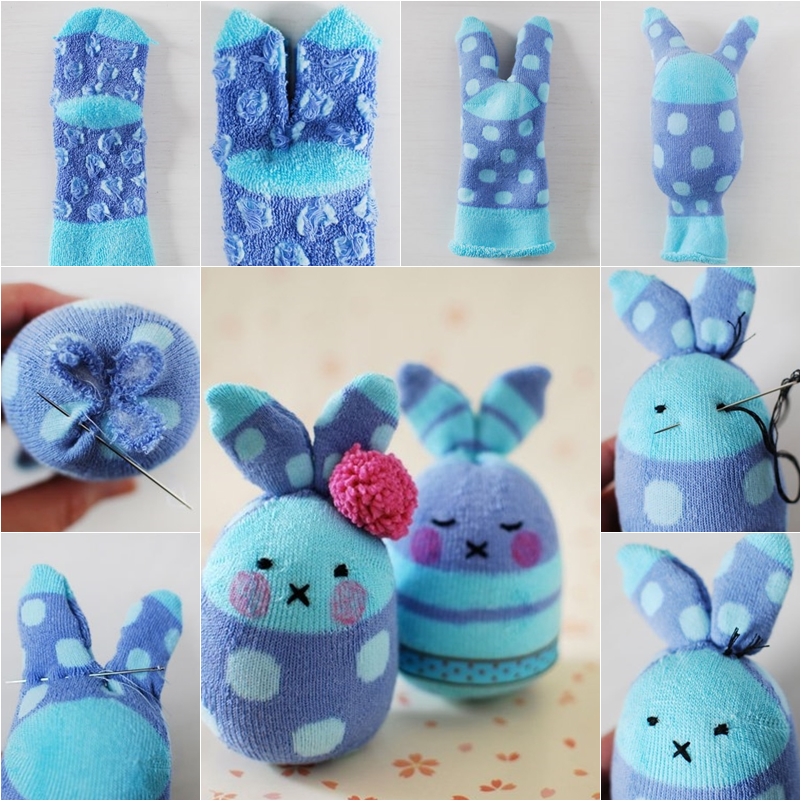 FABARTDIY - DIY Easter Sock Egg Bunny