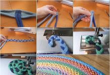 How To Make A Braided T-Shirt Rug DIY Braided T-shirt rug tutorial, a awesome way to braid and sew rug from recycled old t-shirts