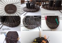 DIY Woven Hanger Planter from Newspaper woven hanging planter f