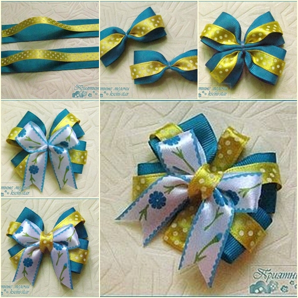 DIY Beautiful Satin Ribbon Hair Clip