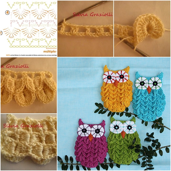 DIY Crochet Crocodile Stitch Owl Pattern