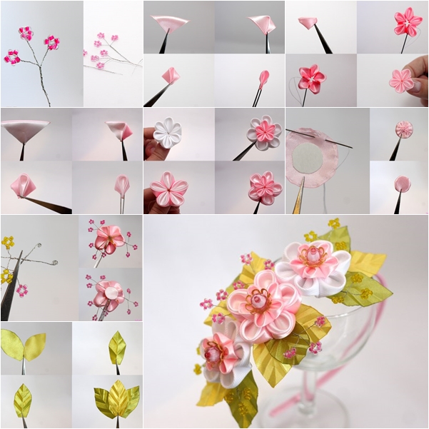DIY Ribbon Japanese Cherry Blossom
