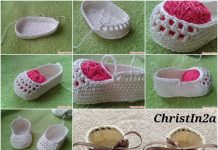 Crochet Pretty Baby Bootie with Ribbon Tie Free Pattern Crochet Baby Bootie with Ribbon Tie Free Pattern