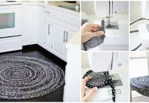 How to Make Modern Fabric Circle Rug with Rope