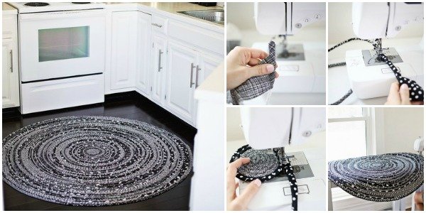 FabartDIY fabric circle rug with rope