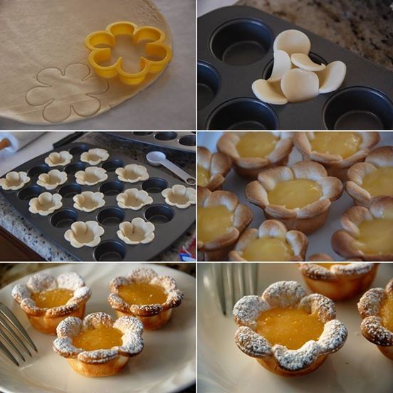 How to DIY Mini Lemon Flower Curd Tarts
