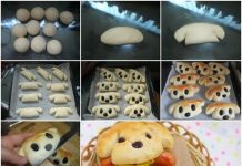How to Make Yummy Dog-Shaped Hot Dog Sandwich How to Bake Dog Shaped Hot Dog Sandwich