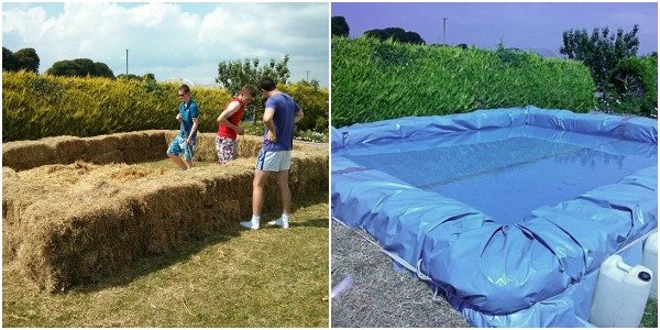 How To Build A Hay Bale Swimming Pool