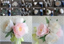 How to Make Beautiful Crepe Paper Peony Flower Bouquet beautiful crepe paper peony flower bouquet feature
