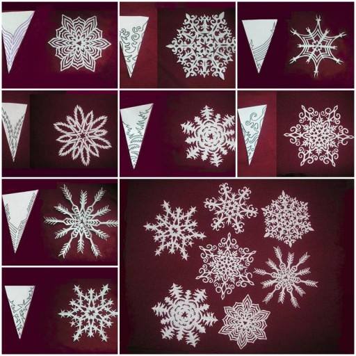 DIY Paper Snowflakes free template