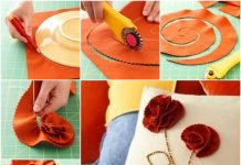 How to Make Easy Carnation Decorated Pillow carnation decorated pillow