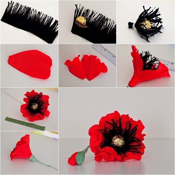 chocolate paper poppies