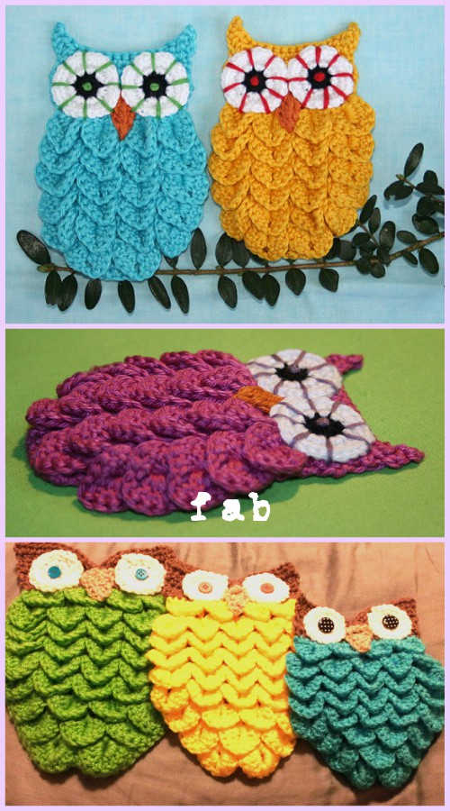 Crochet Crocodile Stitch Owl Free Patterns