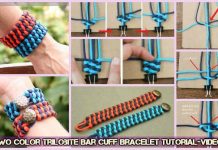 DIY Weave Two Color Trilobite Bar Cuff Bracelet Tutorial-Video DIY Two Color Trilobite Bar Paracord Cuff Bracelet Tutorial-Video