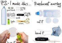 How to Make Feather Earrings from Recycled Plastic Bottles feather earing from plastic bottle