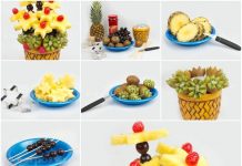 How to Make Mixed Fruit Flower Bowl for Summer fruit plate in summer