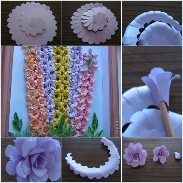 paper flower wallart