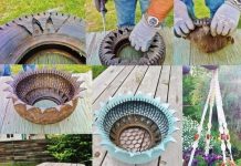 How to DIY Recycled Tire Flower Hanging Planter DIY Recycled Tire Flower Hanging Planter